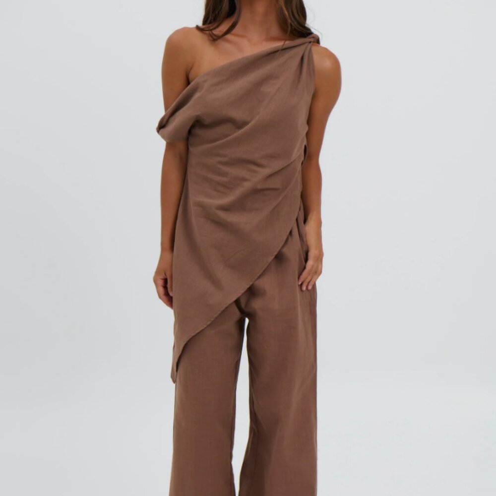 Bronze Snake Tasi Set in chocolate